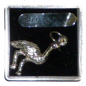 Sterling Silver Charm: Emu