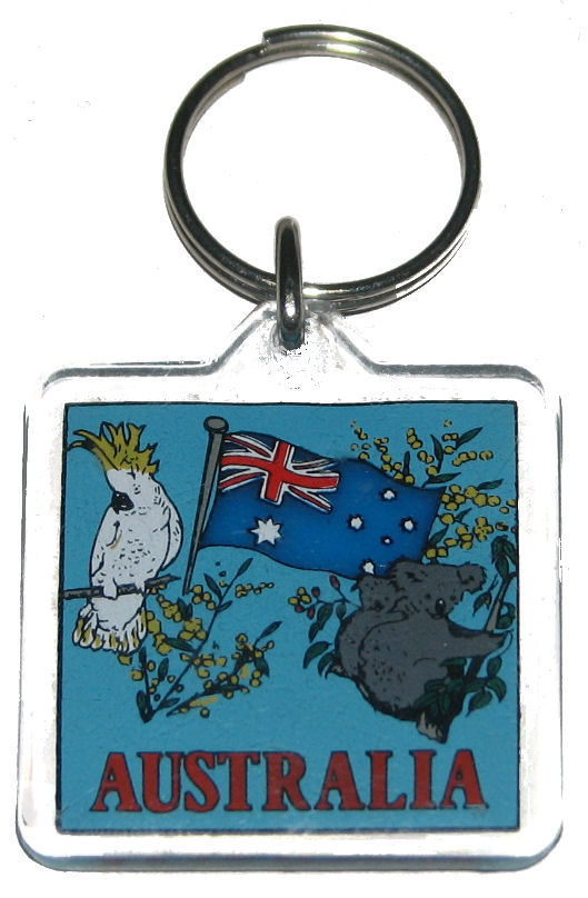 Key Ring - Flag, Koala and Galah