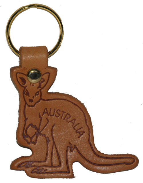 Key Ring - Leather Kangaroo