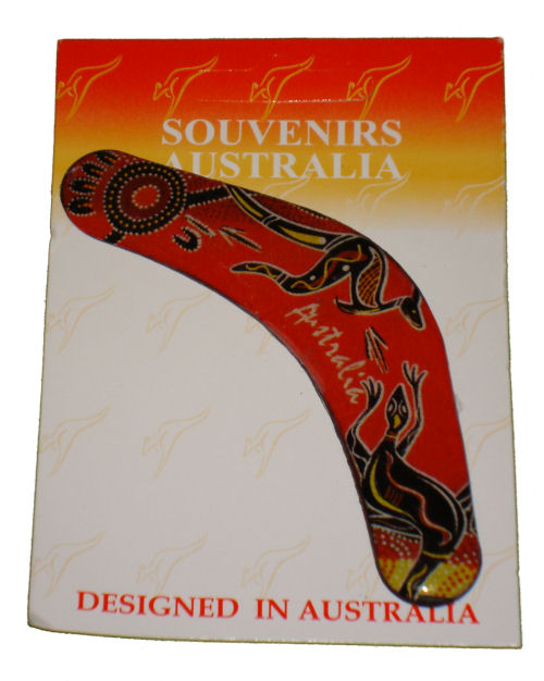 Resin Magnet - Boomerang w/ Kangaroo