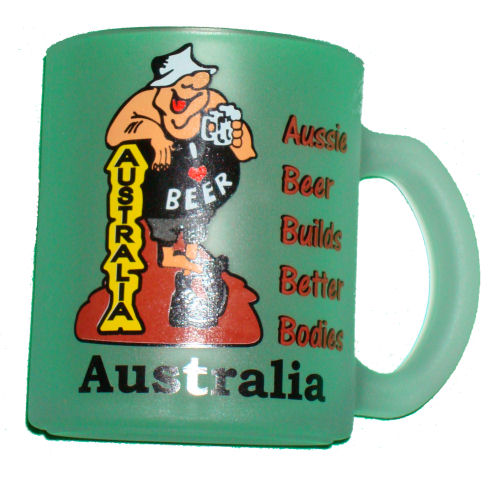 Australian Frosted Mug - I Luv Beer