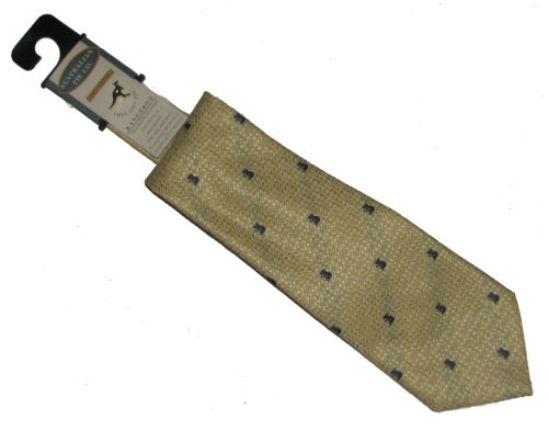 Men's Neck Tie - Gold with Navy Koala