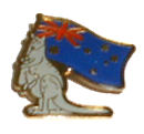 Pin - Kangaroo with Flag