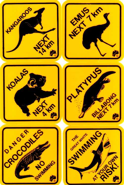 Plastic Roadsign Drink Coasters