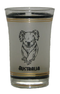 Shot Glass Koala Gold and Black