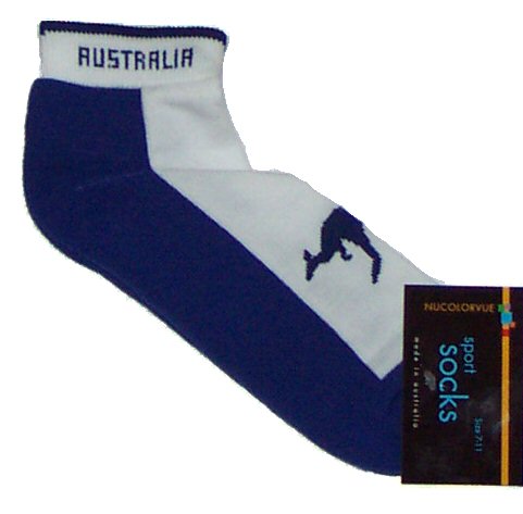 Navy and White Sports Socks Kangaroo