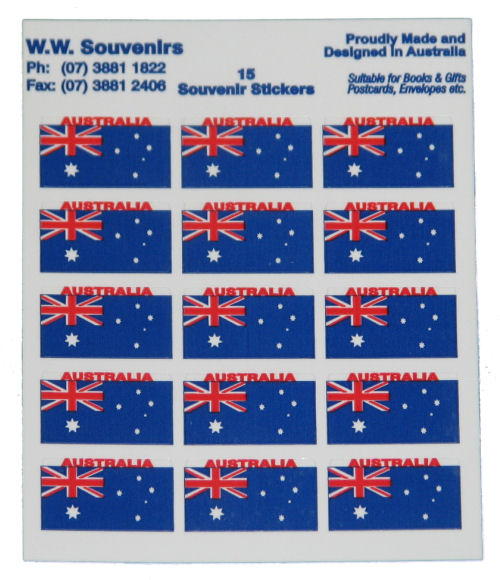 Sticker: Australian Flag Set of 15