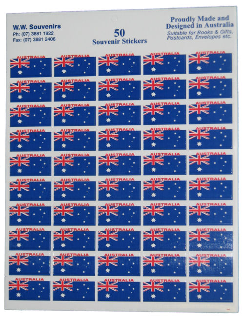 Sticker: Australian Flag Set of 50