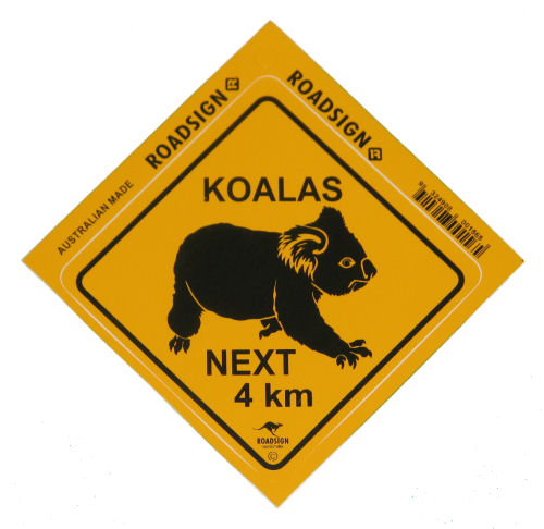 Sticker: Koala Road Sign