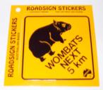 Sticker: Wombat Road Sign