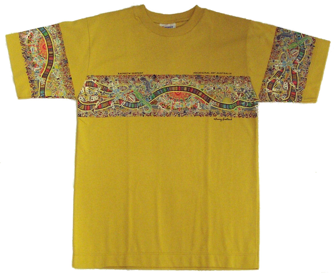 T-Shirt Rainbow Serpent (Mustard)